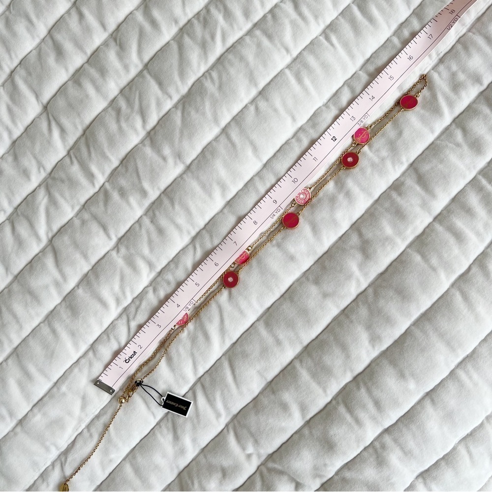 Juicy Couture Pink Long Disc Necklace NWT - Picture 2 of 8